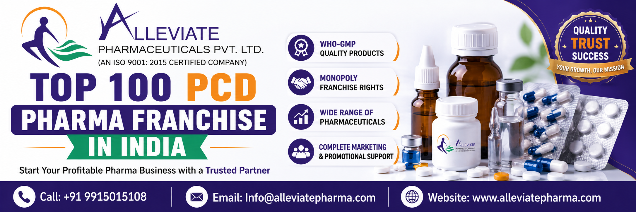 Top 100 PCD Pharma Franchise in India