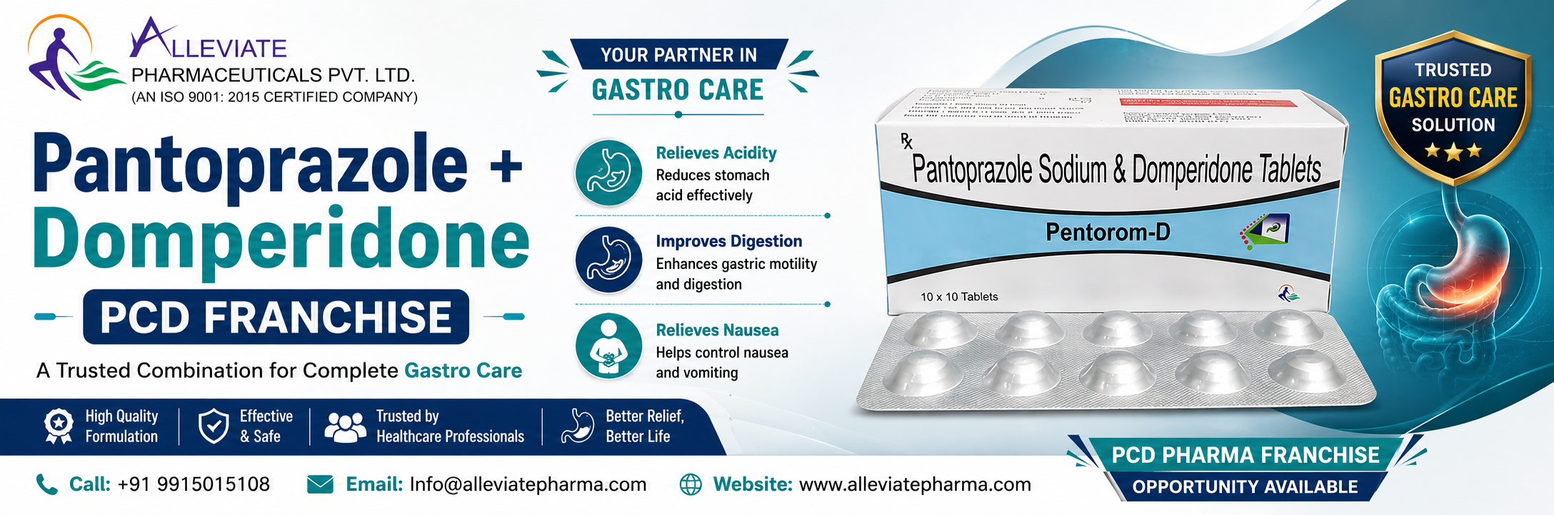 Pantoprazole + Domperidone PCD Franchise